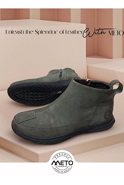 Mito Chelsea Boot - Grey Suede Slip-on Genuine Leather with Safety Sole