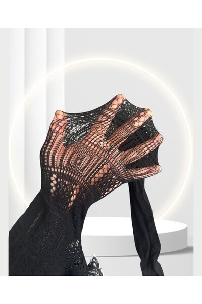 İntive Lingerie Pc Paris Tilly Black Geometric Pattern Stretchy Vintage Pantyhose