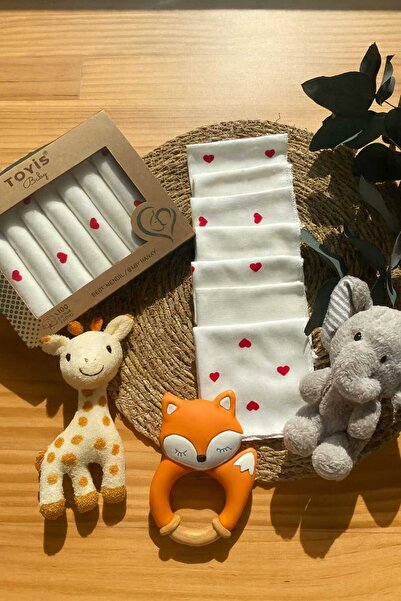 toyis baby Baby Mouth Wipes 100% Cotton Combed Cotton Set of 7 in Box