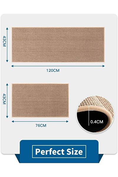 Generic Kitchen Rugs and Mats Washable (2 PCS) Non-Skid Natural Rubber, 44x75cm + 44x120cm (Oats)