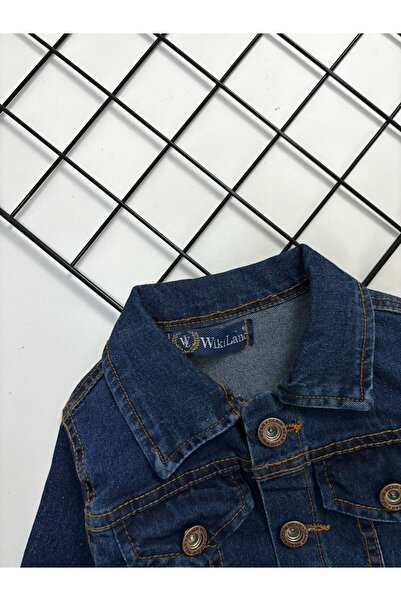 cacobutik Boy's Denim Jacket Navy Blue