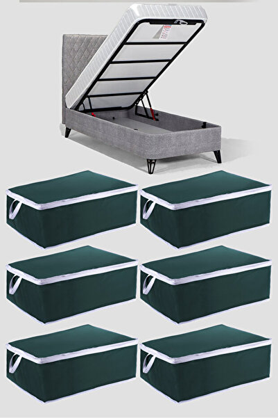 baydar 6'lı Hurç Seti - 6 ADET 64x45x22 Cm Büyük Boy Saklama Kutusu | Yatak A...