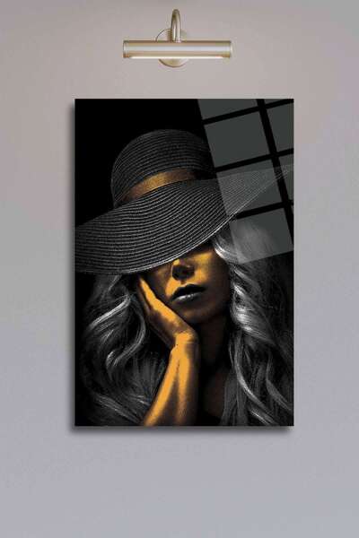 HMDS CONCEPT Tablou de sticlă cu femeie neagră 434