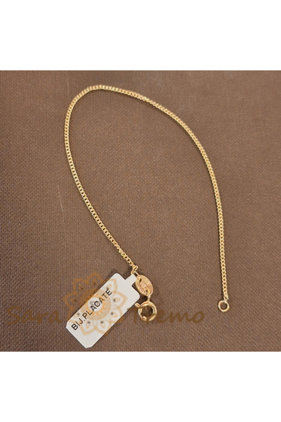 SaraTremo Brățară unisex fină placată cu aur de 18K, model clasic cu lanț