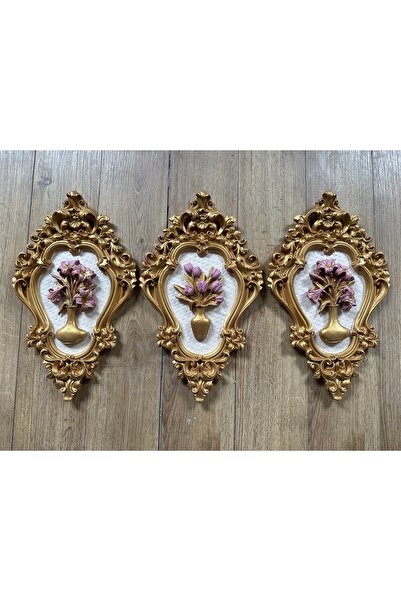 busraconcept Floral Decorative 3-Piece Painting Set 42cm