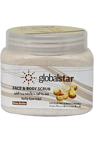 Globalstar مقشر الجسم والوجه بزبدة الشيا من جلوبال ستار، 500 مل، متعدد الألوان