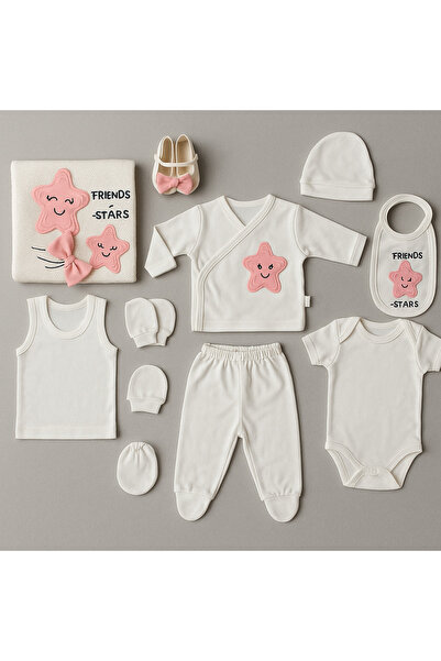 Selvira 10-Piece Newborn Baby Hospital Discharge Set – Cotton, Unisex, Skin-F...