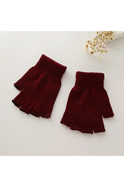 eleven market Tiriko Kadın Kesik Eldiven Bordo