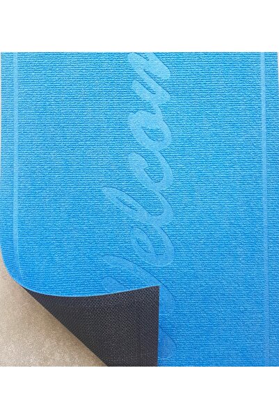 Kotonia Home Entrance mat - Welcome uni, 45x75 cm, non-slip 100% PVC, turquoise