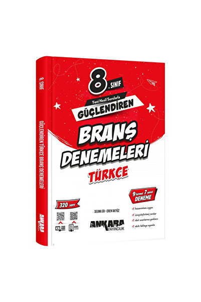 kitabın başkenti ankara yayıncılık 8.SINIF GÜÇLENDİREN BRANŞ DENEMELERİ TÜRKÇ...