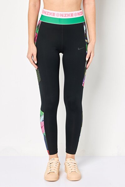 Nike بنطال ضيق للتدريب للنساء مقاس 7/8، أسود