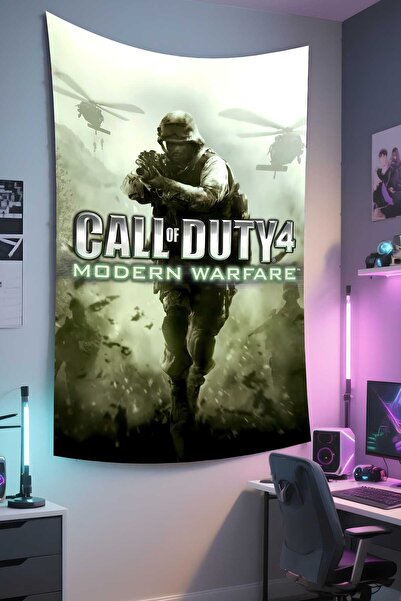 RUGRUMBA غطاء حائط Call of Duty مطبوع - موضوع للاعبين، قماش عالي الجودة، سجاد...