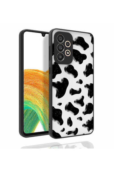 zore غطاء حماية للكاميرا منقوش لهاتف Galaxy A33 5G، غطاء لامع NXXA Nora - NO2