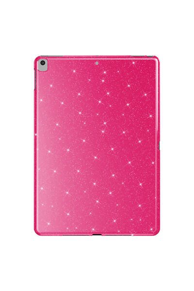 zore iPad 10.2 (8Th Generation) Silvery Shiny Appearance Compatible Nxxa Tablet Cotton Case-Pink Dark
