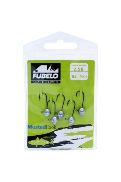 fubelo Sharp Head Jig Head 1g. 5pcs