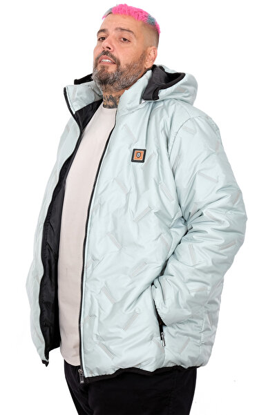 ModeXL Mode XL Men's Plus Size Coat Kapsonlu Kapitone 25708