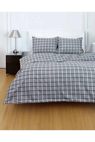 Valoroso Tekstil طقم غطاء لحاف مفرد بنمط مربعات 160×220 سم (بدون ملاءات)