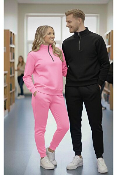 NewCabin 3-нитковий зимовий комплект з напівзастібкою, верх і низ, подвійний ...