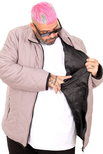 ModeXL Mode XL Men's Plus Size Coat Quilted with Hood 25710