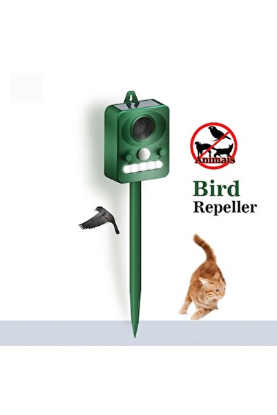 OnliShop Repelent solar cu ultrasunete, 5 moduri, impermeabil, verde, 13,7x11x5 cm