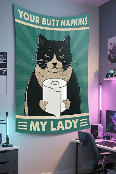 RUGRUMBA pisică bucăți de tapiserie de perete – tematică cu animale de compan...