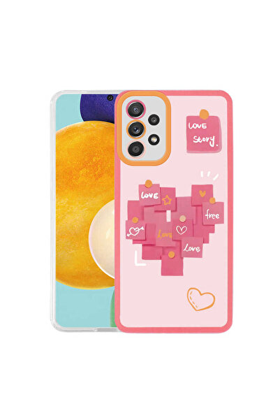 zore Galaxy A72 Case Nxxa M-Fit Patterned Cover - Love Story No2