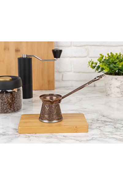 KT HOME Cezve Coffee Pot 3-Piece Cast Iron Cezve Zamak Coffee Pot Jazva Copper Cezve