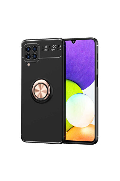 zore غطاء حماية من السيليكون لهاتف جالاكسي M32 من جوي كريتيف - أسود-ذهبي وردي