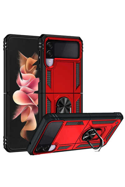 zore غطاء جوال جالاكسي زد فليب 3 من جوي كريتيف فيجا - أحمر