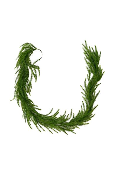 Parti Adresi Yılbaşı Dekoru İnce Çam Dalı Garland – Kapı Duvar ve Masa Süsü Yeşil 140 cm