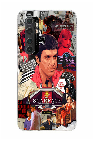 Elorakılıf Xiaomi Mi Note 10 Lite Uyumlu Baskılı Yumuşak Silikon Şeffaf Telef...