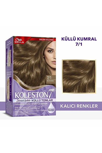 3Ecoswear Wella Koleston Supreme Saç Boyası 7/1 Küllü Kumral (Sonsuz Işıltılı...