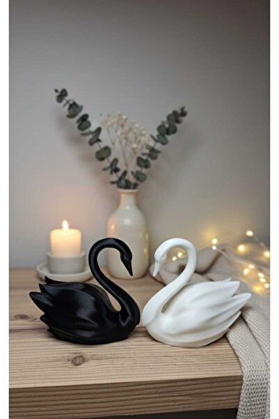 ASYDESIGN Kuğu Çifti Dekoratif Biblo Aksesuar Hediyelik