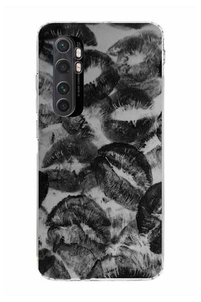 Elorakılıf Xiaomi Mi Note 10 Lite Uyumlu Baskılı Yumuşak Silikon Şeffaf Telef...