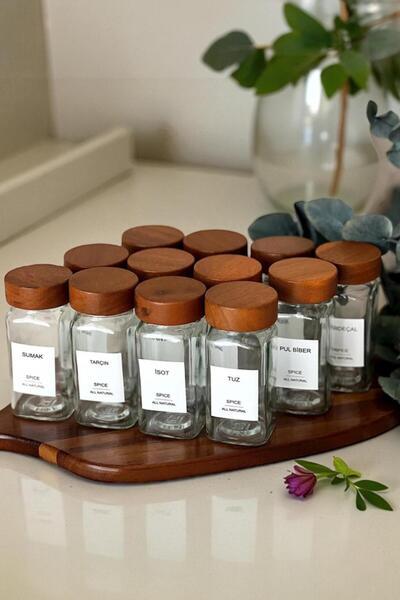 Akasya 12'li Baharatlık Seti (Etiket Hediyeli)