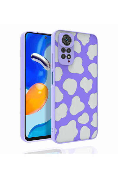 zore غطاء حماية للكاميرا منقوش لهاتف Redmi Note 11S العالمي، غطاء لامع NXXA Nora - NO6