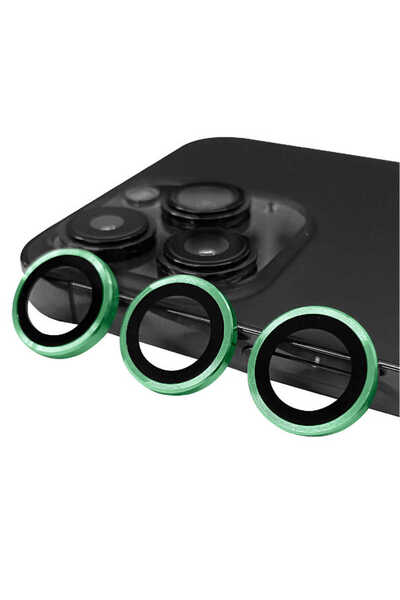 zore واقي كاميرا JoieCreatif CL-07 متوافق مع هاتف iPhone 14 Pro - أخضر فاتح