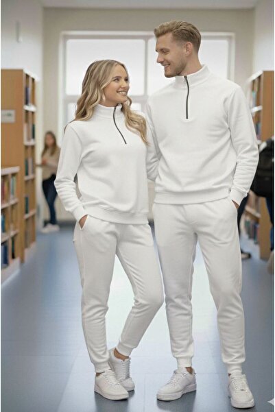 NewCabin 3-нитковий зимовий комплект з напівзастібкою, верх і низ, подвійний ...