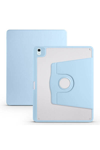 zore iPad Air 13 2025 M3 Case Nxxa Rotatable Stand Case with Thermal Pen Compartment - Blue