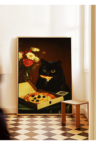 ARTHOUSECOLLECTIVE Poster Midnight Snack pisică - Colecția pisică - Poster fă...