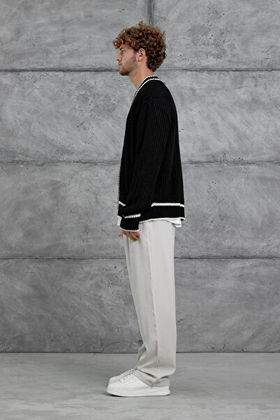 NOMARC Black Gst Knitted Sweater Cardigan