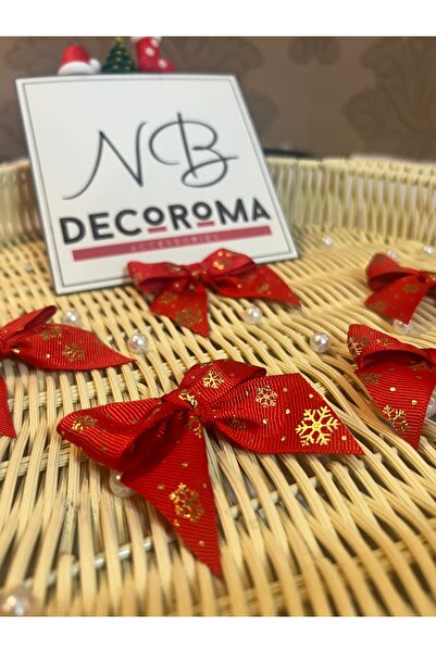 Nb Decoroma 2026 New Year Themed 20 Ribbon Bows – Gift Wrapping, Decoration, Decor, New Year Concepts