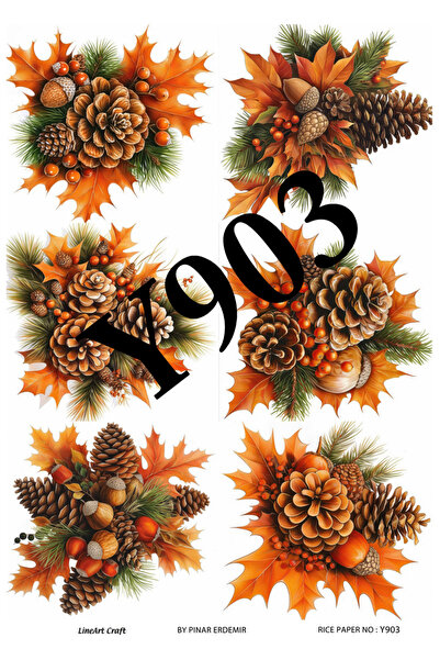 LİNEART Brass Decopage Paper No:Y903- 29X42Cm
