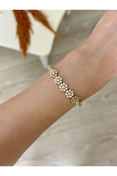 YOUES JEWELRY Altın Kaplama Zirkon Taşlı Kuyumcu Model Bİleklik