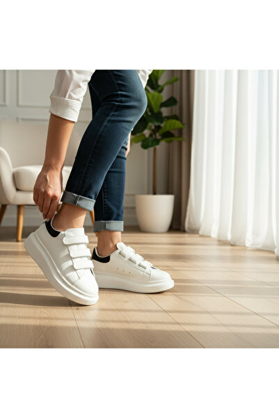 dehaine Sneakers For Women, Casual, Vip, White, 111B, with hedgehogs