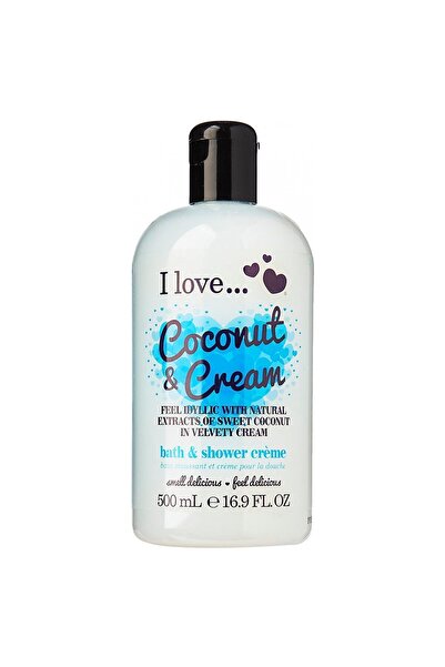 I Love Cremă de duș hrănitoare cu nucă de cocos și cremă, 500 ml