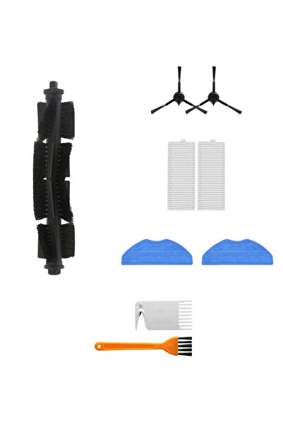 Asgard Grup Compatible with 360 S8, 1 Main Brush, 2 Filters, 2 Black Side Brushes, 2 Mops, 2 Combs