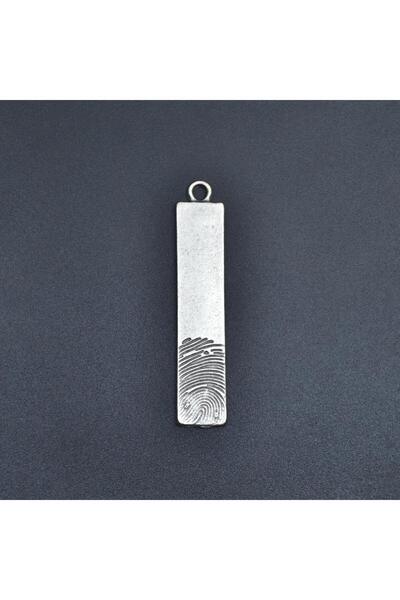 Alooya Parmak İzi Gümüş Kaplama Kolye Ucu