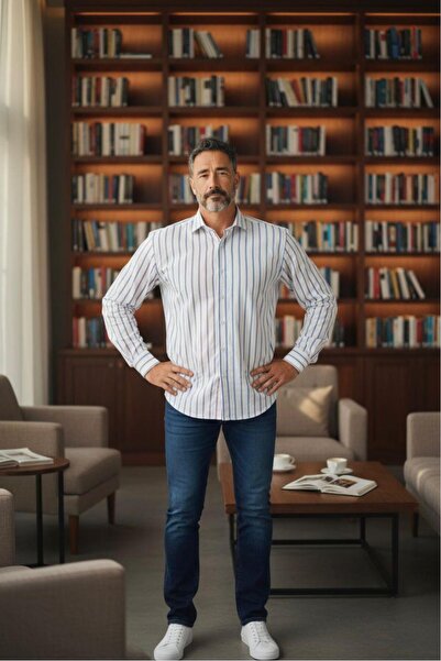 EREN STYLE Κλασικό 100% βαμβακερό μακρυμάνικο πουκάμισο από ύφασμα χειμερινής...