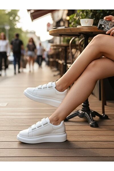 dehaine Sneakers For Women, Casual, Vip, White, 111B, with hedgehogs